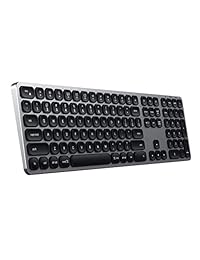 Satechi   Teclado inalámbrico Bluetooth de aluminio con teclado numérico para iMac y iMac Pro 2017, Gris espacial US