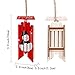 Aytai 12pcs Hanging Sleds Ornaments + 12pcs Twines, Rustic Wooden Sled Christmas Tree Ornaments for Christmas Decorations
