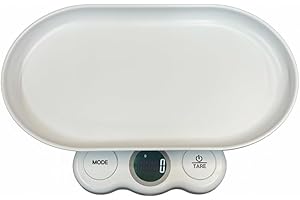 Houseables Pet Scale, Puppy Scale, Digital Weight, for Weighing, Cat, Animal, Kitten, Dog, Bird, Reptile, Rabbit, Vet, Veterinarian, Puppies, Shipping, Portable, Small, 11.8” x 7.5”, 33 LB Capacity