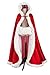BEAUTELICATE Wedding Cape Hooded Cloak for Bride Winter Reversible with Fur Trim Free Hand Muff