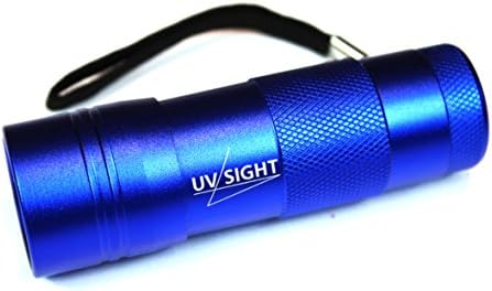Blacklight UV Flashlight | Blue Case | UV Sight Locate Scorpions, Cat, Dog & Rodent Stains. The Best 12 LED Ultra Violet Flashlight to Find Stains on Carpet, Rugs or Furniture Material