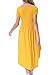 Levaca Womens High Low Draped Hem Swing Loose Casual Party Midi Dress Yellow XXL