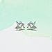Boma Jewelry Sterling Silver Origami Elephant Stud Earrings