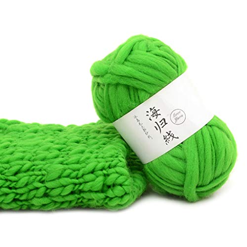 EA-STONE Coarse Wool Blanket, 50g/1ball DIY Soft Scarfs Sweaters Hand-woven Crochet Knitting Natural Threads (25#)