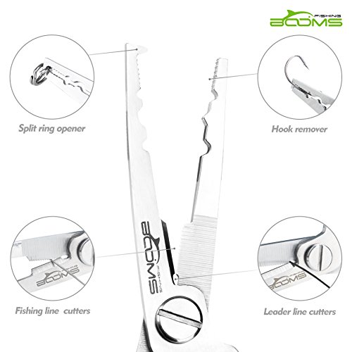 Booms-Fishing-H1-Fishing-Pliers-Stainless-Steel-Tools-with-Sheath-Lanyard-67in-3-Color-Available