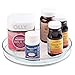 mDesign Plastic Lazy Susan Turntable Food Storage Container for Cabinets, Pantry, Refrigerator, Countertops - Spinning Organizer for Spices, Condiments, Baking Supplies - 9
