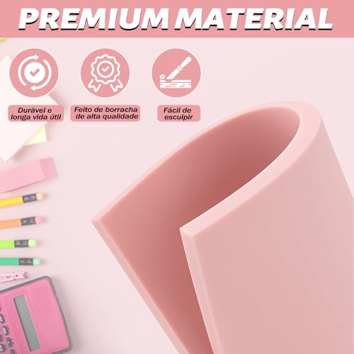 Kit de Entalhe de Carimbo de Borracha, Kit de Entalhe de Carimbo de Borracha de 12 Peças, Ferramentas de Borracha para Esculpir, Kit de Fabricação de Carimbos de Bloco de Borracha