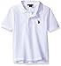 U.S. Polo Assn. Little Boys' Classic Polo Shirt, White/Marina Blue, 5/6