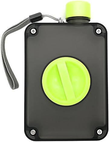 XiaoweiMaoyiST Flat Portable Sports Water Bottle Travel Mug With Filter BPA-FREE Leak Proof (green)