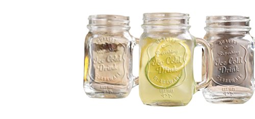 Set of 12 16-oz clear glass mason jar beverage cups wit…
