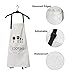 2 Pack Cooking Apron with Pockets, Waterproof Black and White Kitchen Apron, Adjustable BBQ Apron for Women Men…