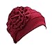 Egmy Gift for Friends, 1PC Newest Women Muslim Stretch Turban Hat Chemo Cap Hair Loss Head Scarf Wrap Hijib Cap (Red)