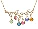 inBLISS Personalized Family Tree Necklace, Mother Necklace, Grandmother Necklace, for Mom, Wife, Grandmother Gold Tone Tree Branch Charm Gift Boxed - Same Day Shipping