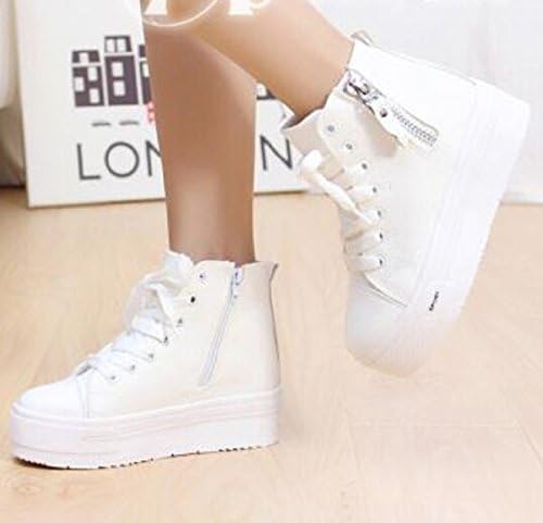 Amazon Xjsmooth ズックスニーカー レースアップシューズ 靴 厚底4cm ファスナー付き カジュアルシューズ 春夏秋シーズン レディース ガールズ 学生 ファッション 美脚 脚長 スニーカー
