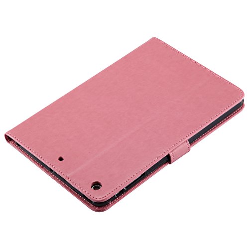 iPad Mini 2 Mini 3 Case, LittleMax(TM) Lightweight PU Leather Flip Stand Embossed Cat & Tree Case Smart Cover with Auto Wake / Sleep for Apple iPad Mini 3/2/1 [One Free Stylus Pen]-#2 Pink - Thumbnail 5
