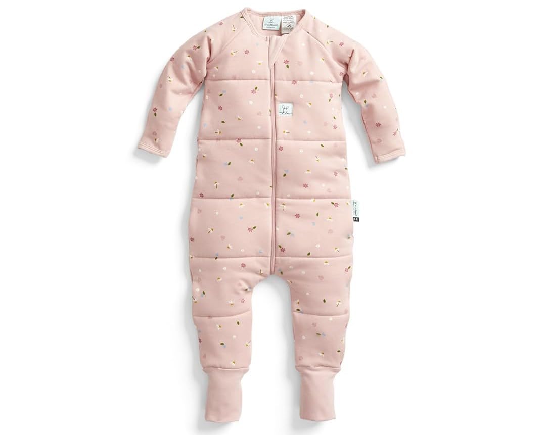 ergoPouch Sleep Onesie 2.5 TOG – Warm Baby Romper & Sleep Layer with Full-Zip, Guarding Against Blankets, Breathable & Movement-Friendly, Ideal for Transitional Sleeping (12-24 Months, Daisies)