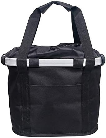 SANTITY Detachable Bike Front Oxford Basket Carrier Bag, Multi Purpose Pet Dog Travel Bag Bicycle Basket, Aluminum Alloy Frame Pet Dog Cat Rabbit Carrier Handbag Camping Tote Bag