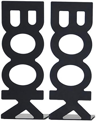 HERF Cute BOOK Nonskid Art Bookend 1 Pair Black