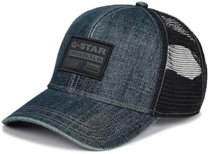 Men's Denim Embro Trucker Baseball Cap, Blue, Einheitsgröße
