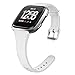 OenFoto Sport Bands Compatible Fitbit Versa/Versa 2 &Versa Lite Edition, Soft Silicone Slim Thin Narrow Small Replacement Wristband Strap for Fitbit Versa Smart Watch,Women Men, White Small