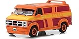 1983 GMC Vandura Custom Orange with Custom Graphics 1/43 Diecast Model Car by Greenlight 86327