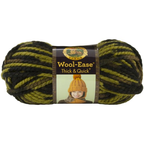 Lion  640-507 Wool-Ease Thick & Quick Yarn , 97 Meters, Jungle