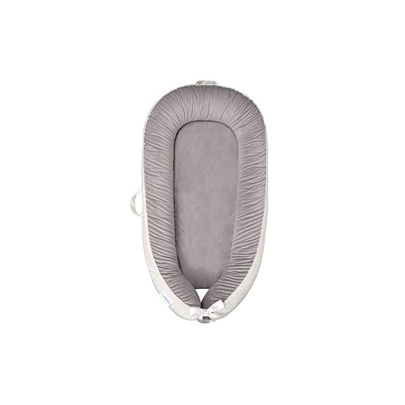 ChildLike Baby Lounger,Portable Adjustable Infant Floor Seat for Travel – Ultra Soft Velvet& Breathable Fiberfill…