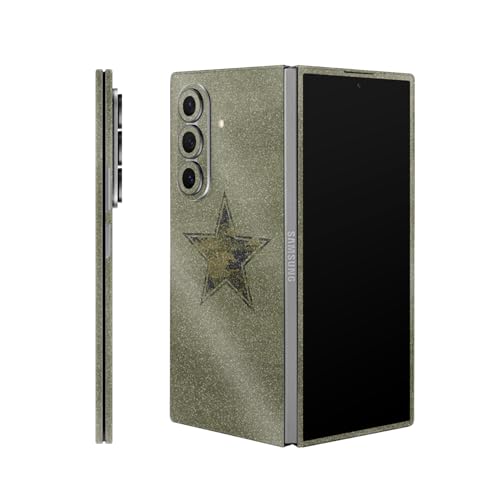 Glossy Glitter Phone Skin Compatible with Samsung Galaxy Z Fold 7 - Army Star -…