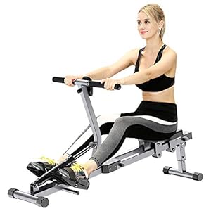 CWYPC Rowing Machines For Home Use, Indoor Rower Foldable Rowing Machine Fitness Equipment, Adjustable 12 Stage, Hd Data Display, Double Track, Suitable For Home Fitness Exercise