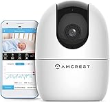 Amcrest 1080P WiFi Camera Indoor, Nanny Cam, Dog Camera, Sound &amp; Baby Monitor, Human &amp; Pet Detection, Motion-Tracking, Phone App, Pan/Tilt Wireless IP Camera, Night Vision, Smart Home ASH21-W