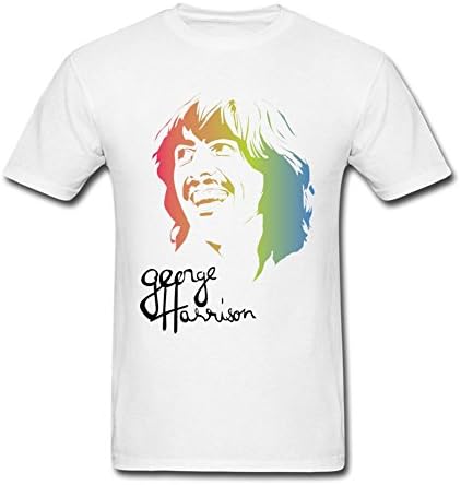 LSLEEVE Men's Beatles George Harrison Live Portrait T-shirts