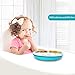 Silicone Plates - MMTX Silicone Divided Toddler Plate - 3pcs Cute Nonslip Plates Dishes Bowles for Babies Toddlers Kids Safe Use in Dishwasher Microwave and Oven