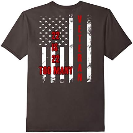 Distressed Veteran Flag 22 Too Many T Shirt