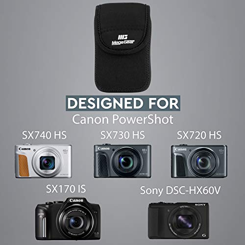MegaGear Ultraleichte Kameratasche aus Neopren kompatibel mit Canon PowerShot SX740 HS, SX730 HS, SX720 HS, SX710 HS, Sony Cyber-Shot DSC-HX60V, Canon PowerShot SX700 HS – Bild 5