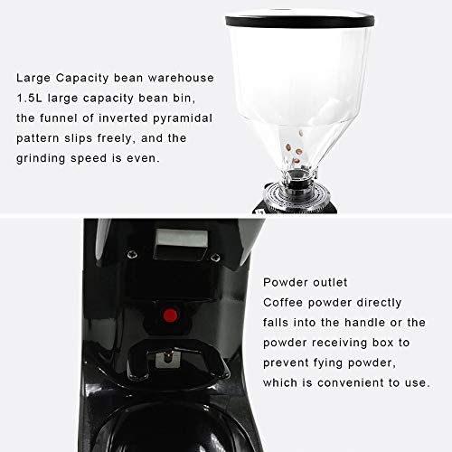 HWHSZ KaffeemüHle, Professionelle Elektrische Kommerzielle KaffeemüHle, Quantitative Espresso-KaffeebohnenmüHle, 1,5 L… – Bild 8