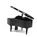 MagiDeal 1/12 Dollhouse Miniature Wooden Piano with Stool Black