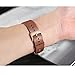 bayite Leather Bands with Frame for Fitbit Blaze Genuine Leather Straps Replacement for Fitbit Blaze Smart Fitness Watch Women Men Brown