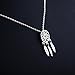 RoseSummer Dream Catcher Hollow Feather Pendant Bracelet Simple Chain Hand Jewelry (sliver)