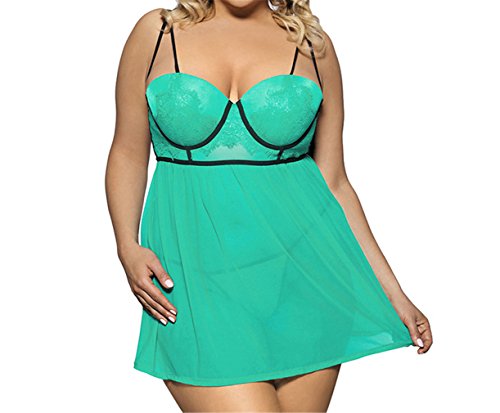 YayyZai Women Push Up Underwire Babydoll Sexy Lingerie Teddy