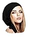ShariRose Black Headscarf Headscarves for Women Soft Cotton Pre-tied Bandana Headcovering Head Wear Headcover Chemo Cancer Tichel Friendly over 30 Colors (Black)