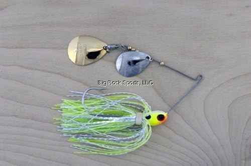 Lunker Lure PW6138 Double Col Spbait 3/8oz Chartreuse White Chartreuse White