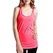 BollyQueena Long Tank Tops for Women, Women's Everyday Summer Workout Tanks for Girls T-Shirt 4 Packs M