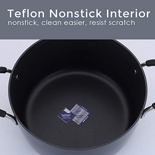 Momscook Stockpot 5Quart Covered Dutch Oven, Classic Brights Hard