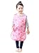 Plie Kids Painting Apron – Waterproof Art Smock for Toddlers & Preschoolers, Messy Play, Baking, Crafts, Cooking, Sensory Activities, Mealtime (Ages 1–10), Pink Animal (04-L)