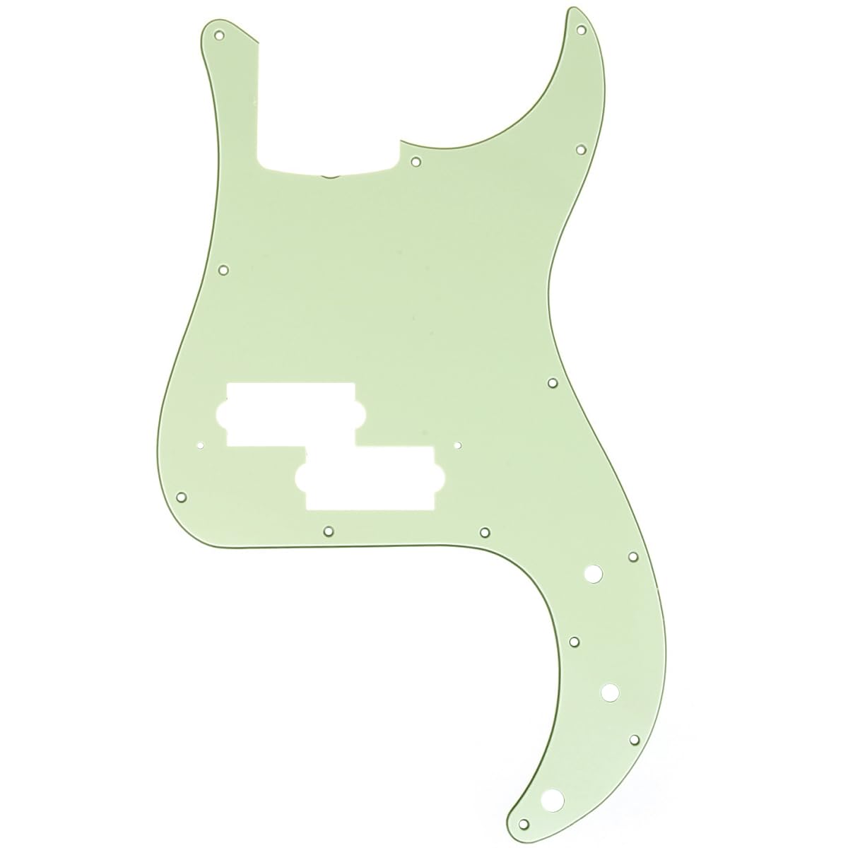 Musiclily Pro 13-Hole P Bass Pickguard for JPN Fender Japan 4-String Precision Bass, 3Ply Mint Green