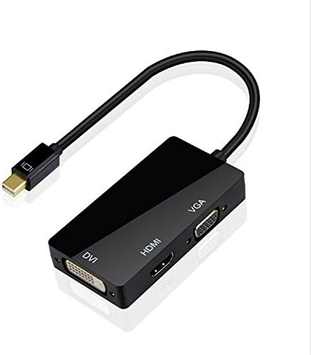 Junmin Mini DP to HDMI DVI VGA Adapter, Mini Displayport to HDMI DVI VGA Converter for MacBook, iMac Surface Pro Surface Pro