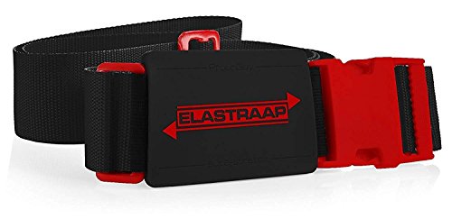 Luggage Straps, Adjustable Non-Slip Baggage Belts - Suitcase Bands for your Travel Bag (1 Item/Black)