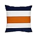 Sweet Jojo Designs Navy Blue, Orange and White Stripe 4 Piece Childrens, Teen Boys Twin Bedding Set Collection