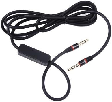 BLK 3.5mm 1/8" Audio Cable Cord w MIC For Panasonic RP-HC500 Over Ear Headphone