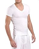 Kalvon-Fu Men's Modal Deep V Neck Short Sleeve T-Shirt